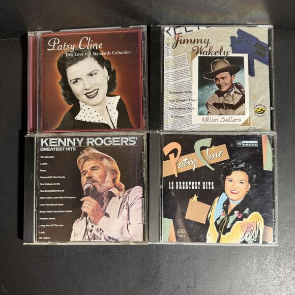 Four CD Music Bundle: Including Patsy Cline, Kenny Rogers, and Jimmy Wakely [70] - Picture 1 of 10